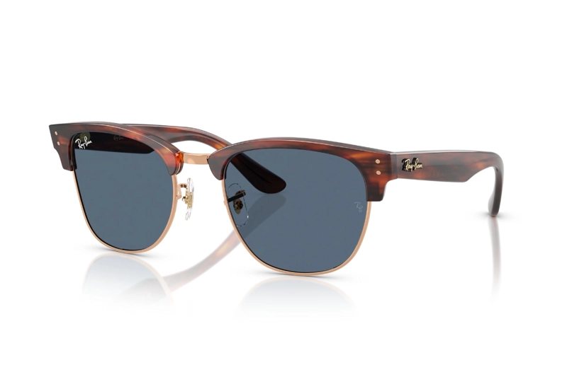 LENTES SOL RAY-BAN CLUBMASTER REVERSE DORADO - 1