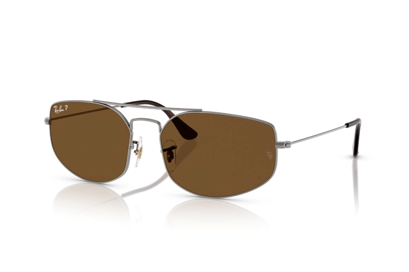 LENTES SOL RAY-BAN EXPLORER 5 PLATEADO POLARIZADOS - 2