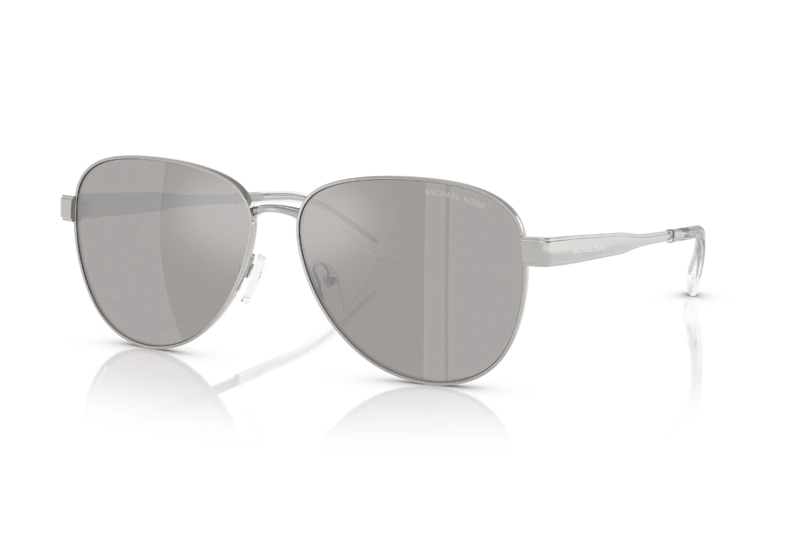 LENTES SOL MICHAEL KORS BIARRITZ PLATEADO ESPEJADOS - 2