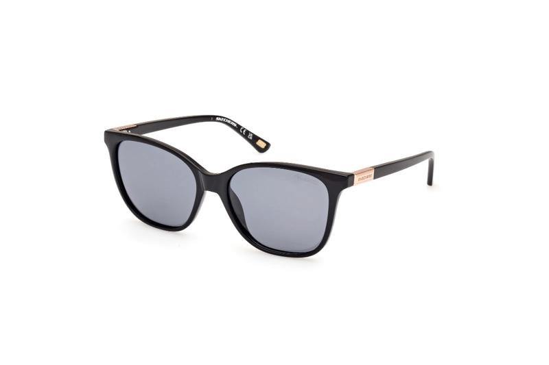 LENTES SOL SKECHERS NEGRO BRILLANTE POLARIZADOS - 2