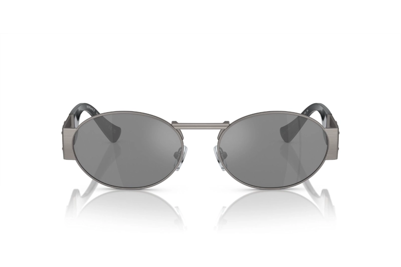 LENTES SOL VERSACE MEDUSA DECO PLATEADO ESPEJADOS - 2