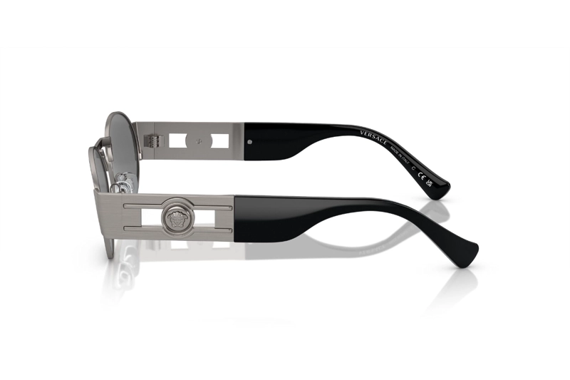 LENTES SOL VERSACE MEDUSA DECO PLATEADO ESPEJADOS - 3