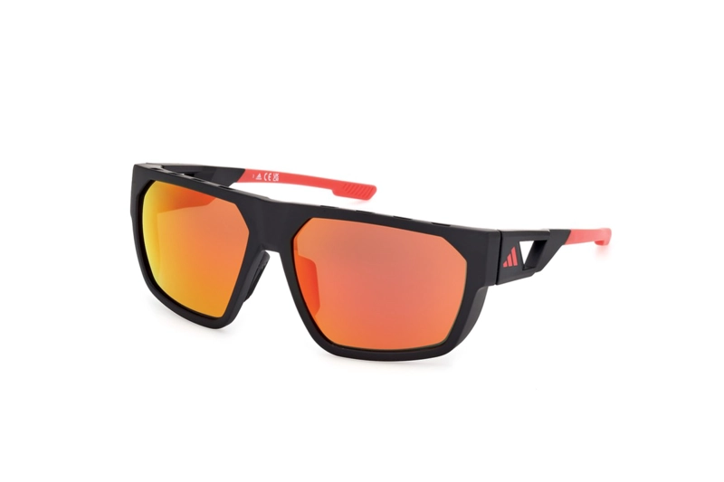 LENTES DE SOL NEGRO MATTE ESPEJADOS ADIDAS SPORT - 2