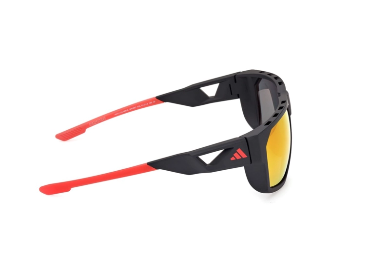 LENTES DE SOL NEGRO MATTE ESPEJADOS ADIDAS SPORT - 7