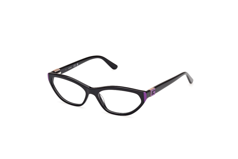 LENTES OPTICOS NEGRO BRILLANTE GUESS - 2