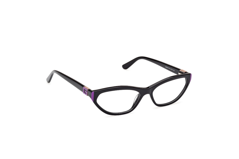 LENTES OPTICOS NEGRO BRILLANTE GUESS - 8