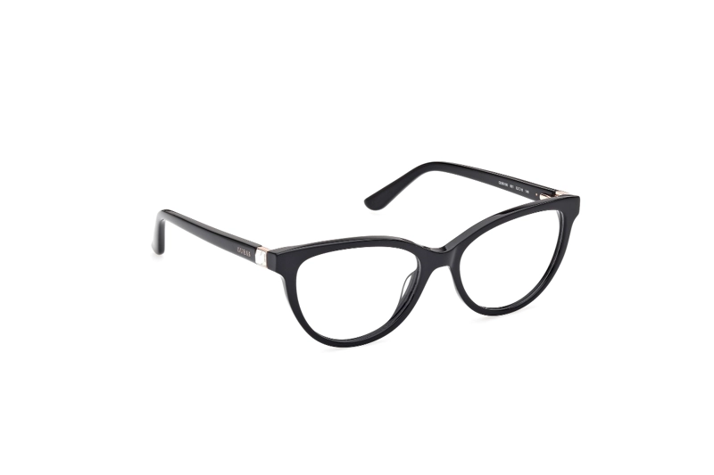 LENTES OPTICOS NEGRO BRILLANTE GUESS - 8