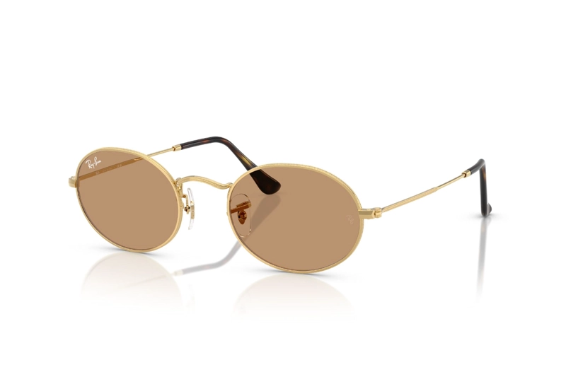 LENTES DE SOL OVAL DORADO RAY-BAN - 2