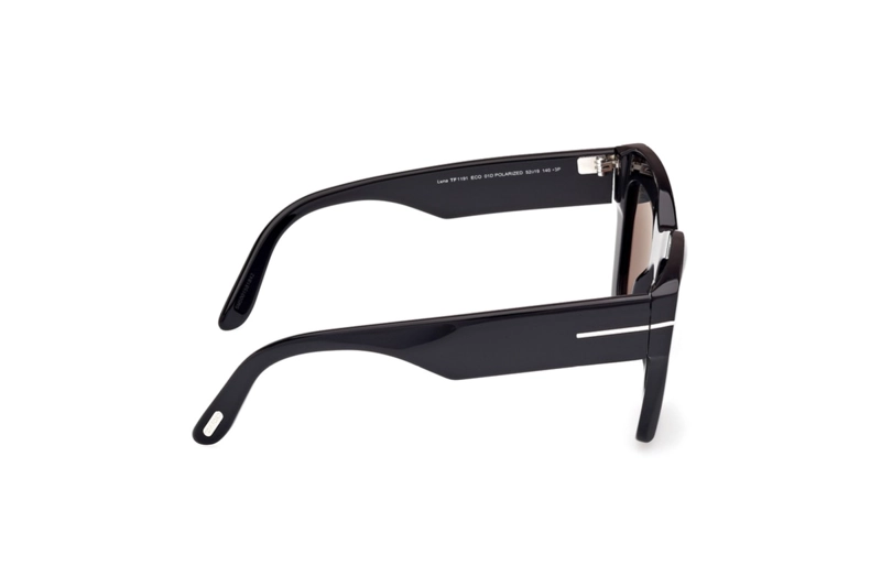 LENTES DE SOL LUNA NEGRO BRILLANTE POLARIZADOS TOM FORD - 7