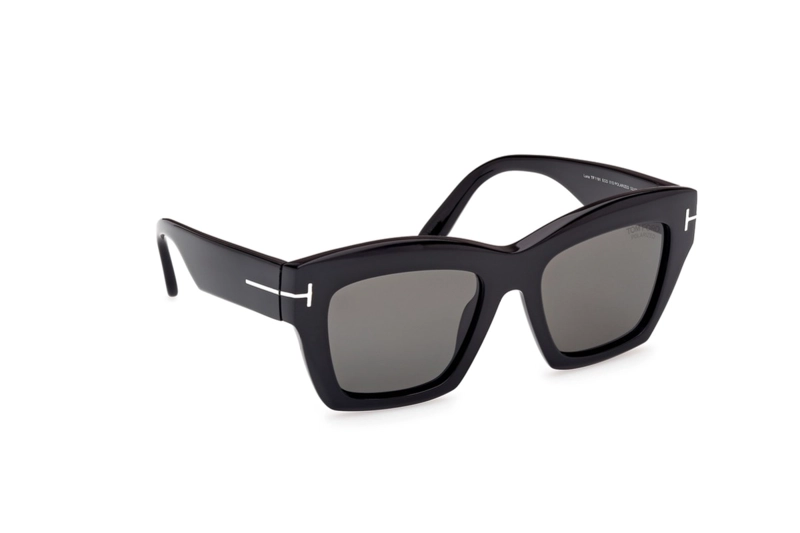 LENTES DE SOL LUNA NEGRO BRILLANTE POLARIZADOS TOM FORD - 8