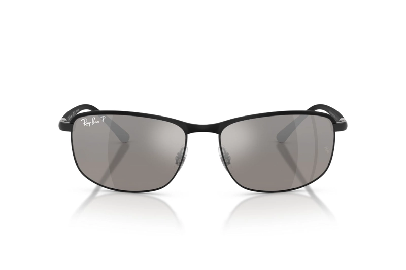 LENTES DE SOL NEGRO POLARIZADOS ESPEJADOS RAY-BAN - 1