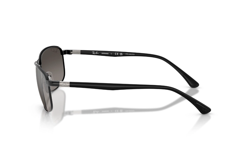 LENTES DE SOL NEGRO POLARIZADOS ESPEJADOS RAY-BAN - 3