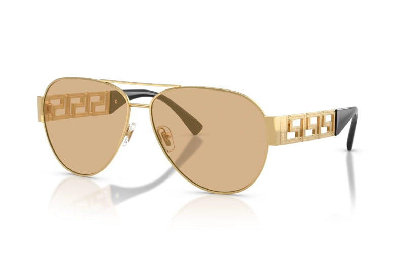LENTES DE SOL GRECA DORADO ESPEJADOS VERSACE - 1