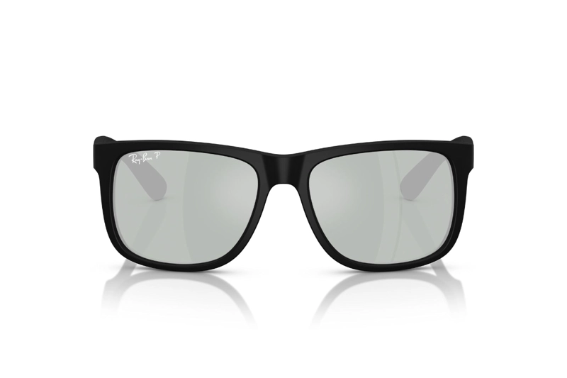 LENTES DE SOL JUSTIN NEGRO POLARIZADOS ESPEJADOS RAY-BAN - 1