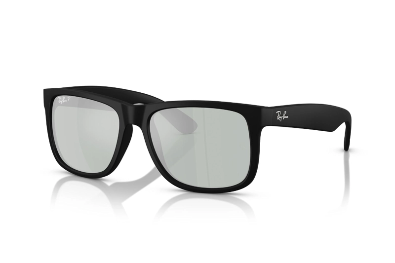 LENTES DE SOL JUSTIN NEGRO POLARIZADOS ESPEJADOS RAY-BAN - 2