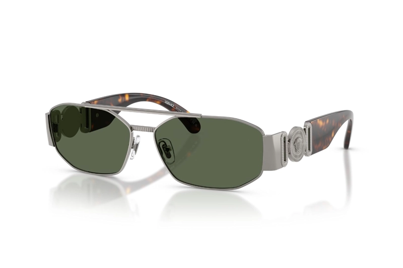 LENTES DE SOL BIGGIE METALLO PLATEADO VERSACE - 1