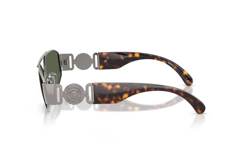 LENTES DE SOL BIGGIE METALLO PLATEADO VERSACE - 3