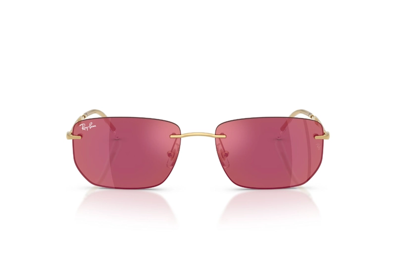 LENTES DE SOL DORADO ESPEJADOS RAY-BAN - 1