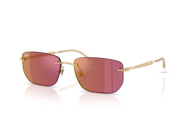 LENTES DE SOL DORADO ESPEJADOS RAY-BAN - 2