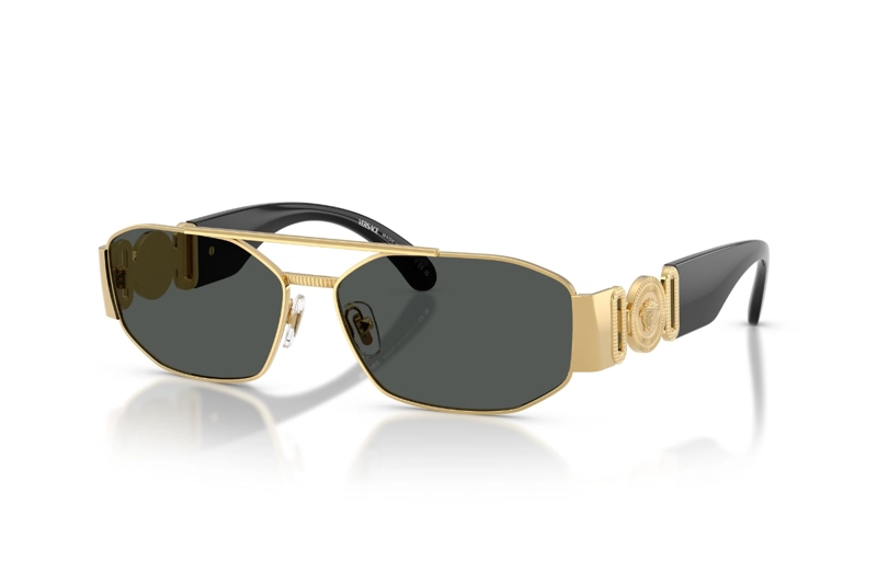 LENTES DE SOL BIGGIE METALLO DORADO VERSACE - 1
