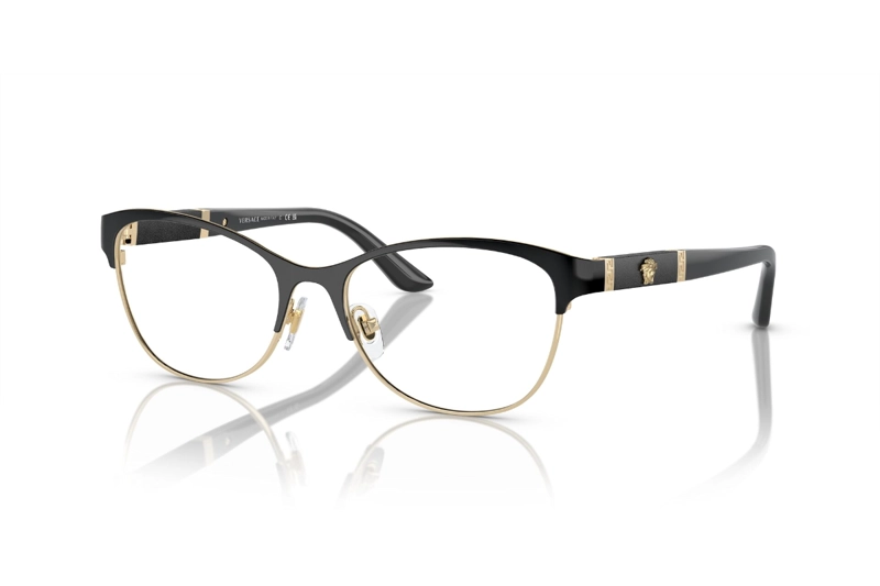 LENTES OPTICOS LEATHER MEDUSA NEGRO VERSACE - 1