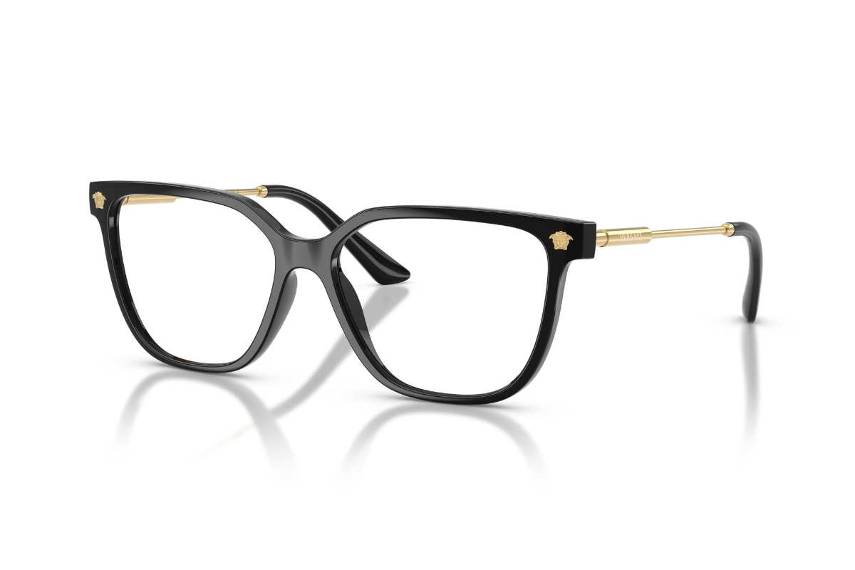 LENTES OPTICOS MEDUSA TUBULAR NEGRO VERSACE - 1