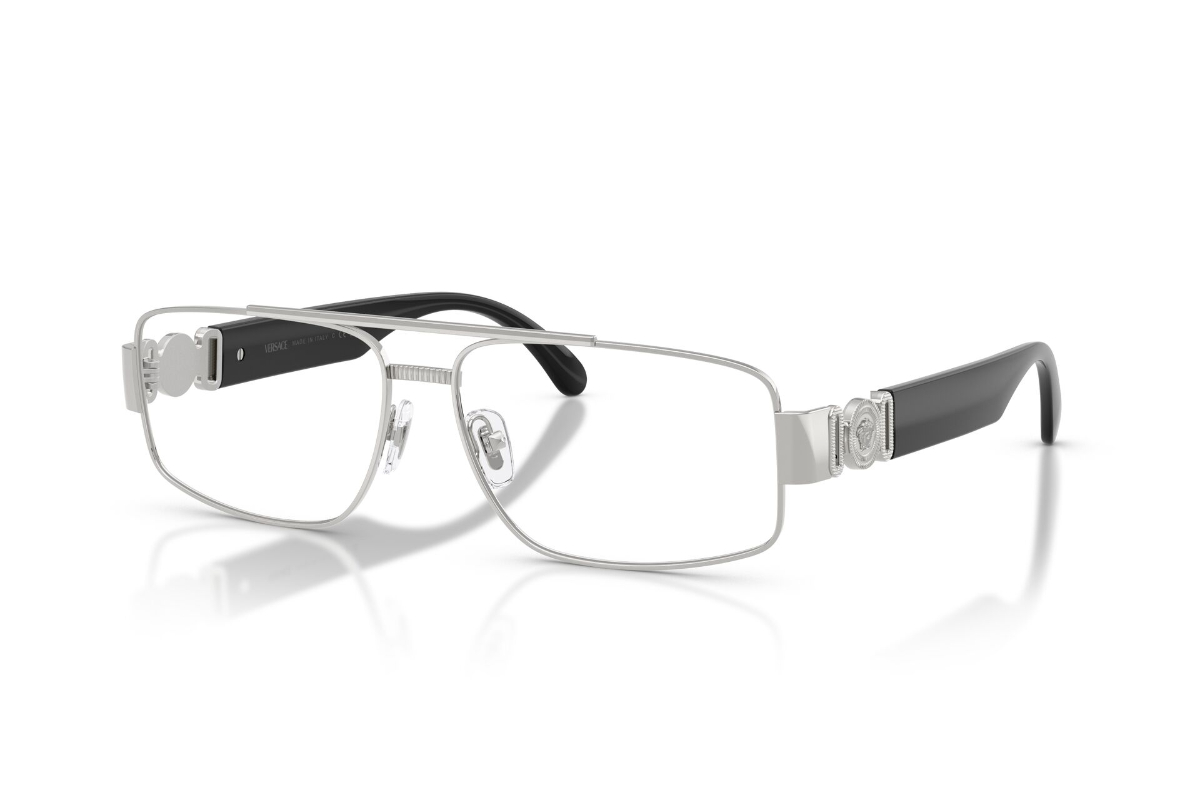 LENTES OPTICOS MEDUSA BIGGIE PLATEADO VERSACE - 1