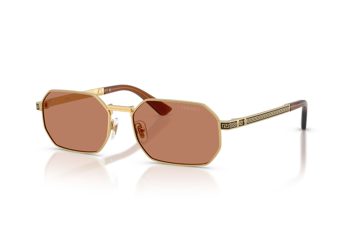 LENTES DE SOL GRECA FLOW DORADO VERSACE - 1