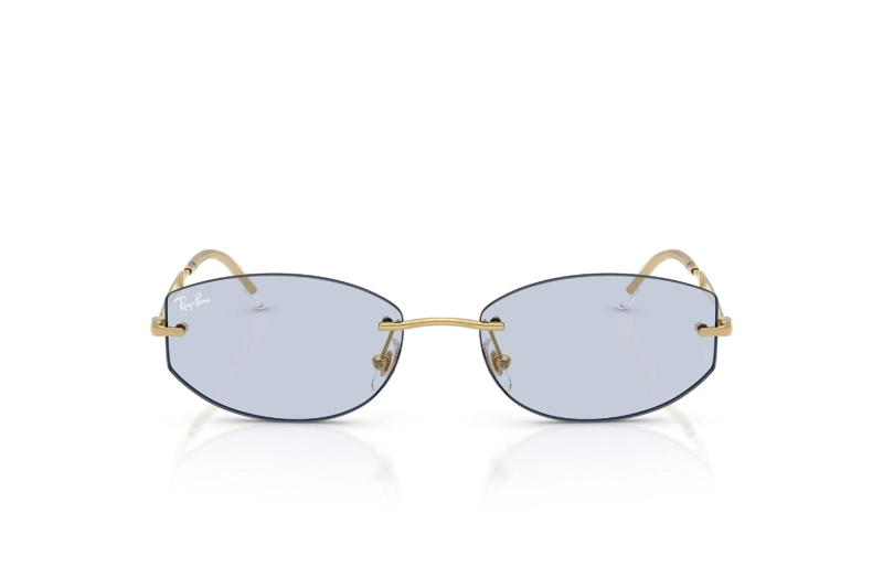 LENTES DE SOL DORADO FOTOCROMATICOS ANTIREFLEJOS RAY-BAN - 1