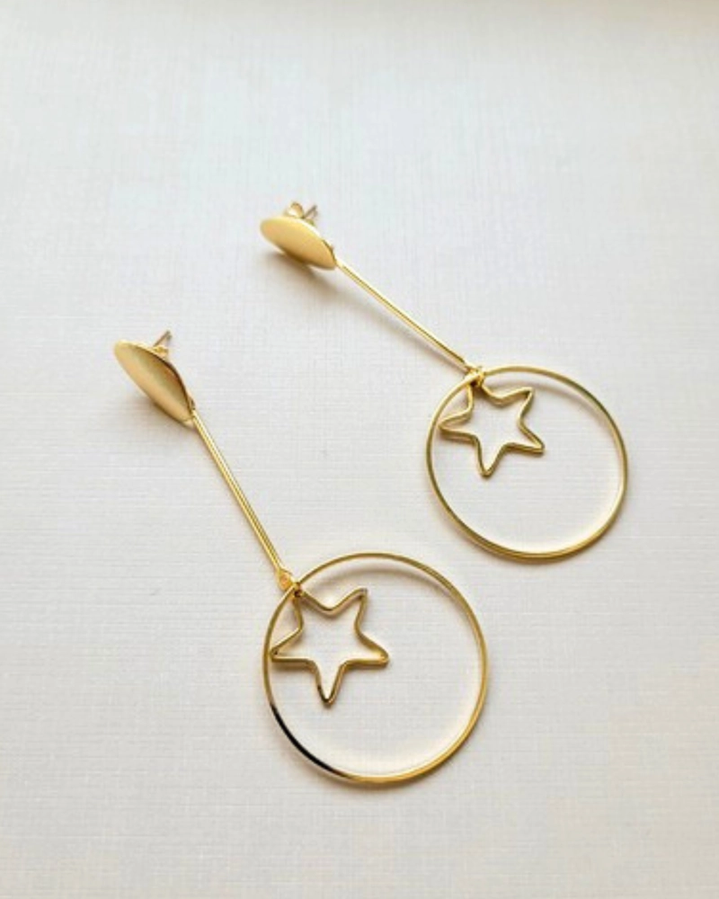 AROS COLGANTES ESTRELLA MUJER RIALTO DORADOS - 2