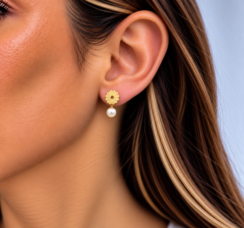 AROS COLGANTES PERLA MUJER RIALTO BLANCO - 2