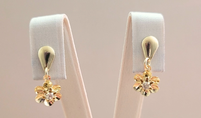 AROS COLGANTES FLOR MUJER RIALTO DORADO - 1