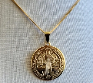 COLLAR MEDALLA SAN BENITO MUJER RIALTO DORADO - 2