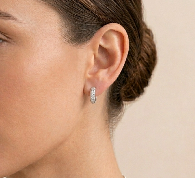 ARGOLLAS PLATA CON CIRCONES MUJER - 2