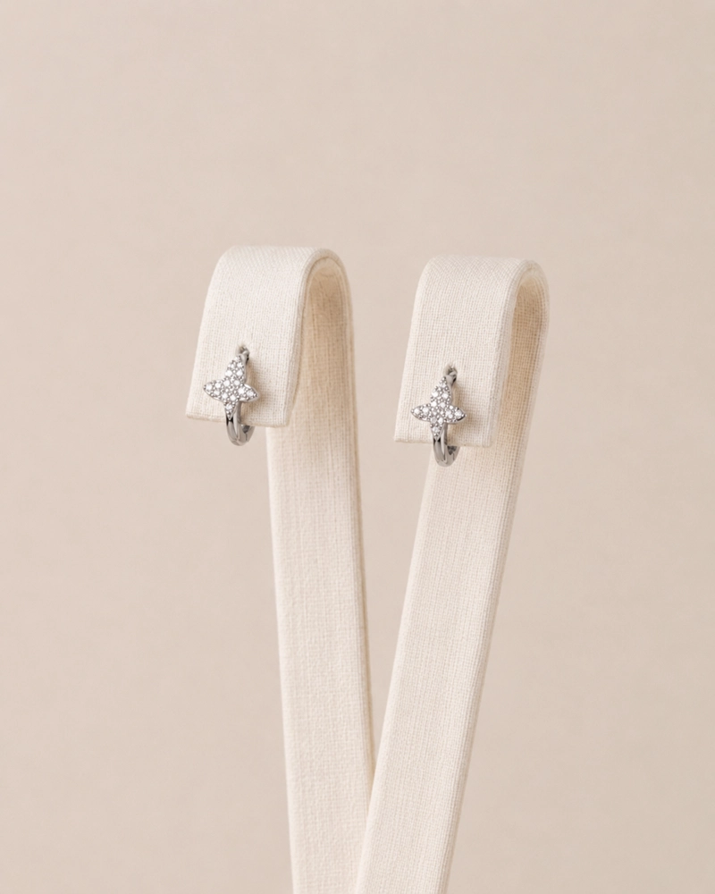 ARGOLLAS PLATA CON MICRO CIRCONES MUJER - 1