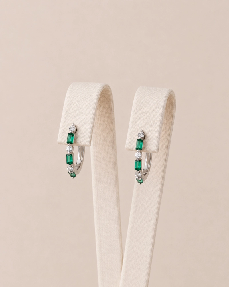 ARGOLLAS BRILLANTES PLATA 925 MUJER RIALTO - 1