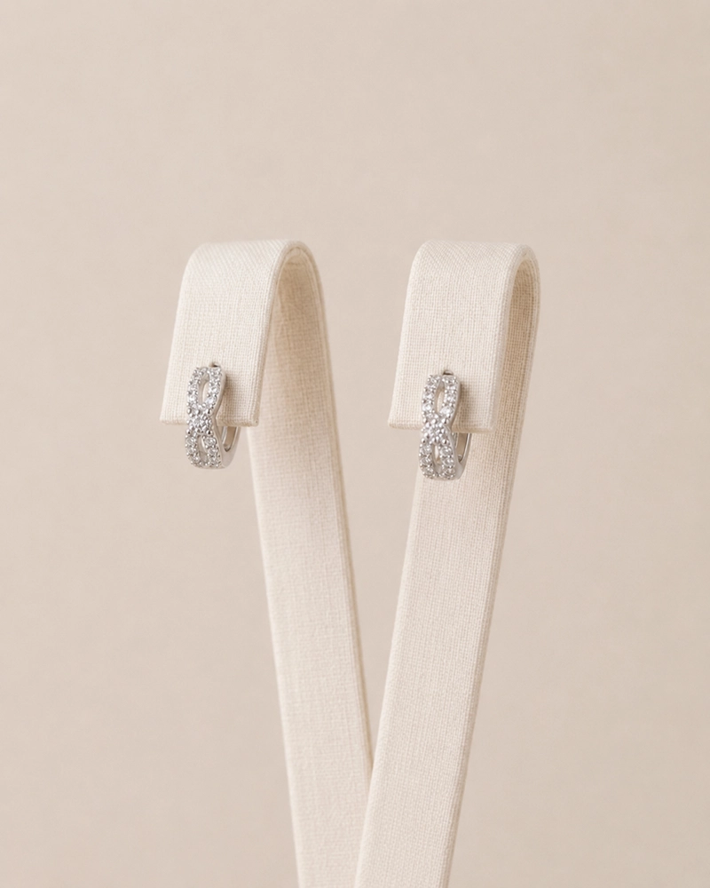 ARGOLLAS INFINITO PLATA 925 CON MICRO CIRCONES BLANCOS MUJER RIALTO - 1