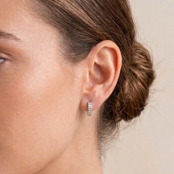 ARGOLLAS PLATA 925 CON MICRO CIRCONES MUJER RIALTO - 2