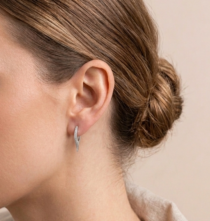 ARGOLLAS PLATA 925 CON MICRO CIRCONES MUJER RIALTO - 2