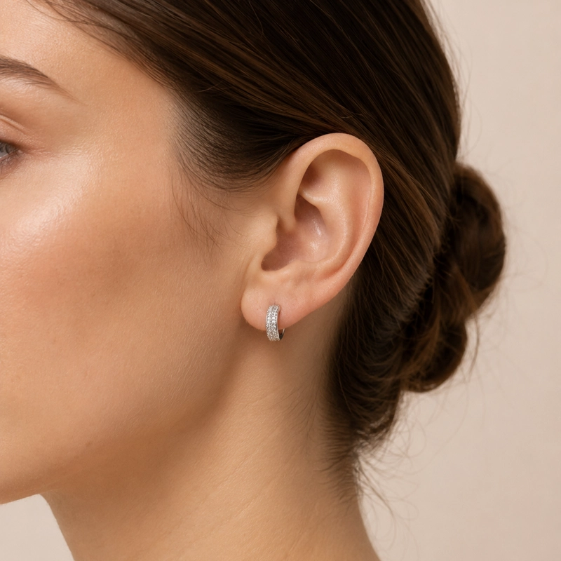 ARGOLLAS PLATA 925 CON MICRO CIRCONES MUJER RIALTO - 2