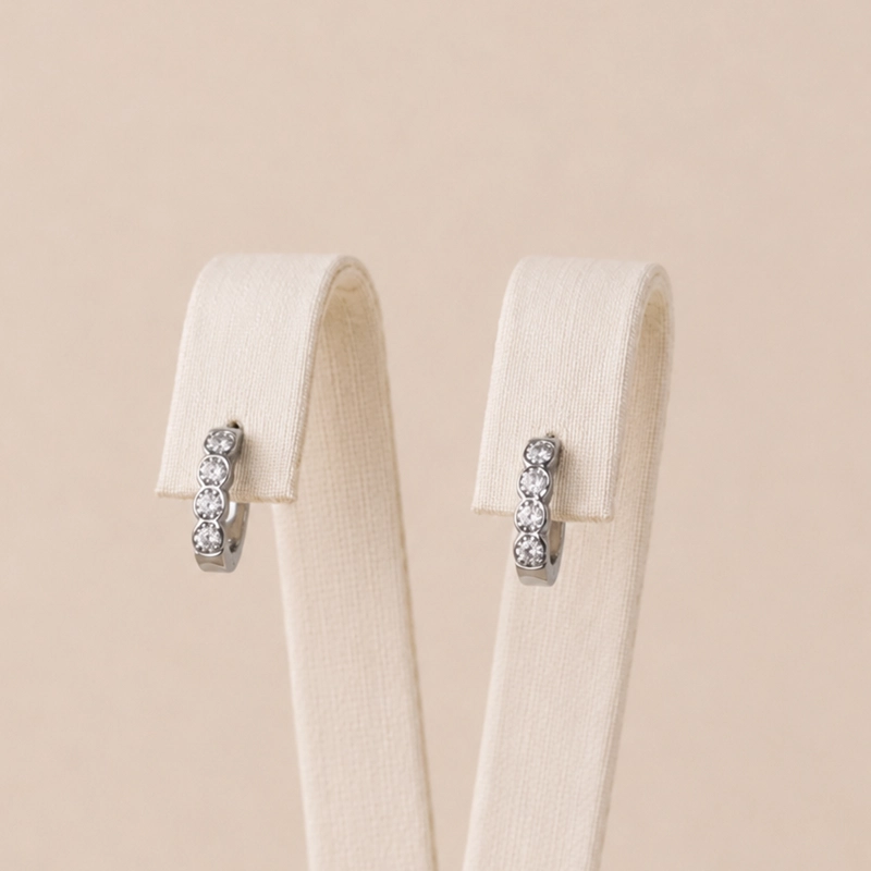 ARGOLLAS PLATA 925 CON MICRO CIRCONES MUJER RIALTO - 1