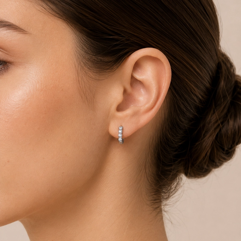ARGOLLAS PLATA 925 CON MICRO CIRCONES MUJER RIALTO - 2