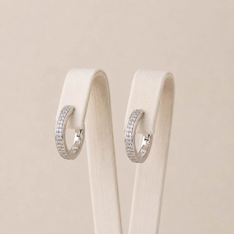 ARGOLLAS PLATA 925 CLASICAS DE MICRO CIRCONES MUJER RIALTO - 1