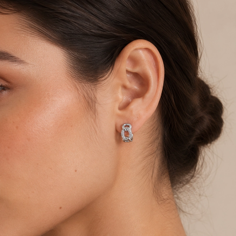 ARGOLLAS PLATA 925 CON MICRO CIRCONES MUJER RIALTO - 2
