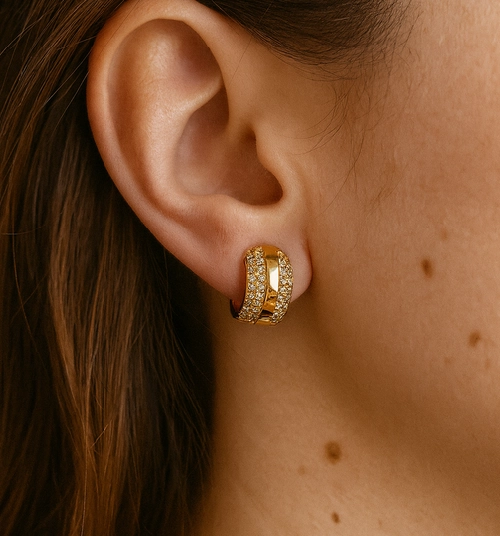 ARGOLLAS ENCHAPE DE ORO 18K MUJER RIALTO - 2