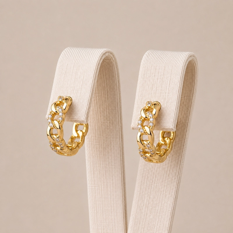 ARGOLLAS ENCHAPE DE ORO 18K CON MICRO CIRCONES MUJER RIALTO - 1