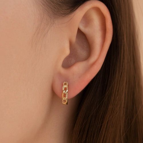 ARGOLLAS ENCHAPE DE ORO 18K CON MICRO CIRCONES MUJER RIALTO - 2