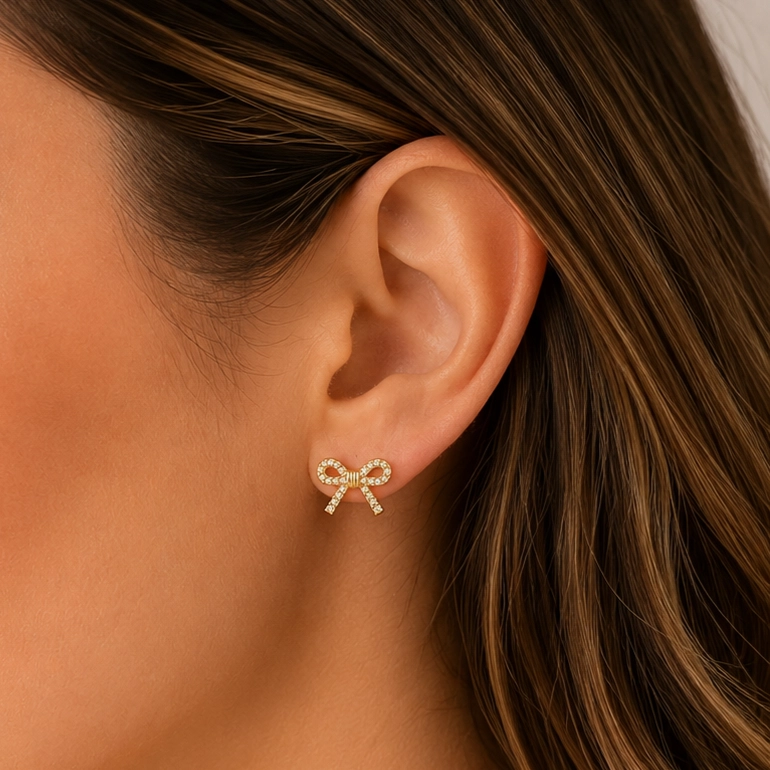 AROS PEGADOS MOÑITO CON MICRO CIRCONES MUJER RIALTO - 2