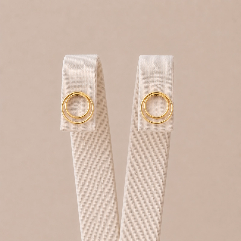 AROS CIRCULARES EN ENCHAPE DE ORO 18 K MUJER RIALTO - 1