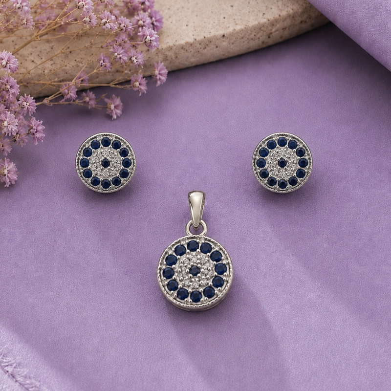 CONJUNTO AROS + COLGANTE PLATA 925 MUJER RIALTO - 1